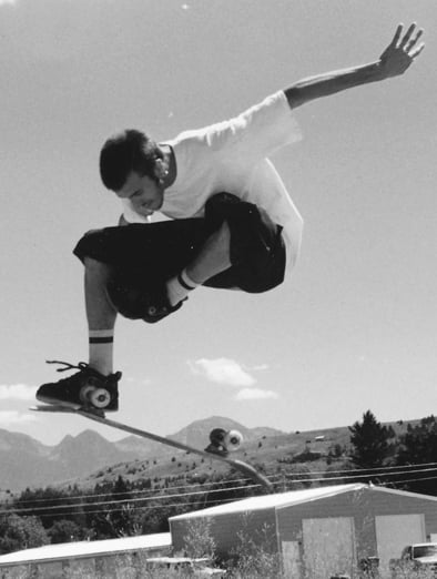 Chris Bacon skateboarding